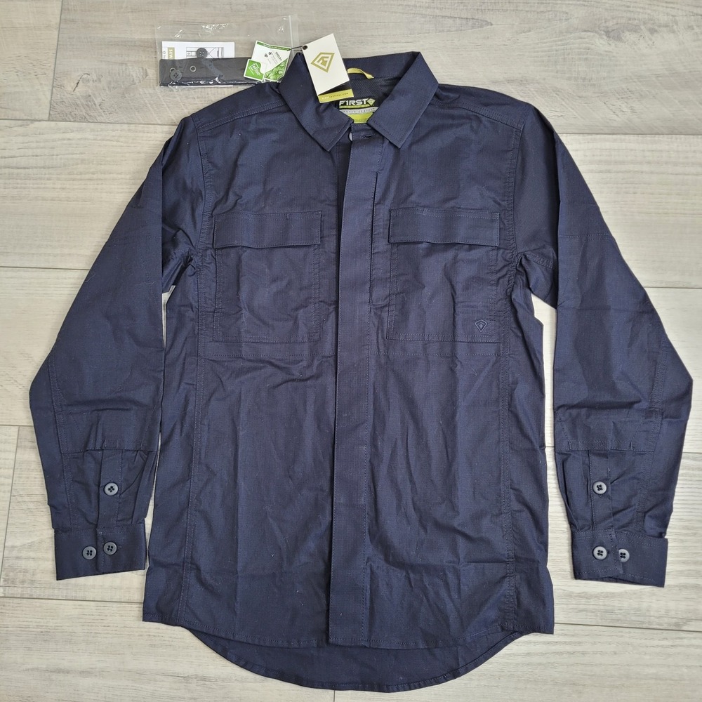 🪖NWT First Tactical Tactix Series Shirt Men's M Long‑Sleeve Ripstop Dark Navy
